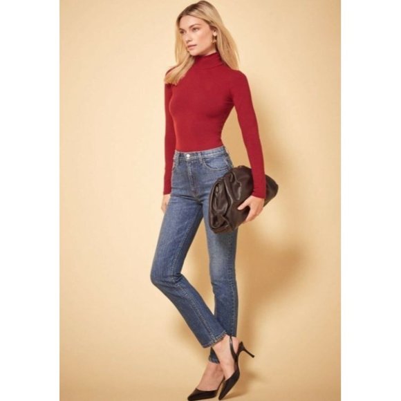 Reformation Navia Bodysuit Sangre XL - Picture 2 of 9